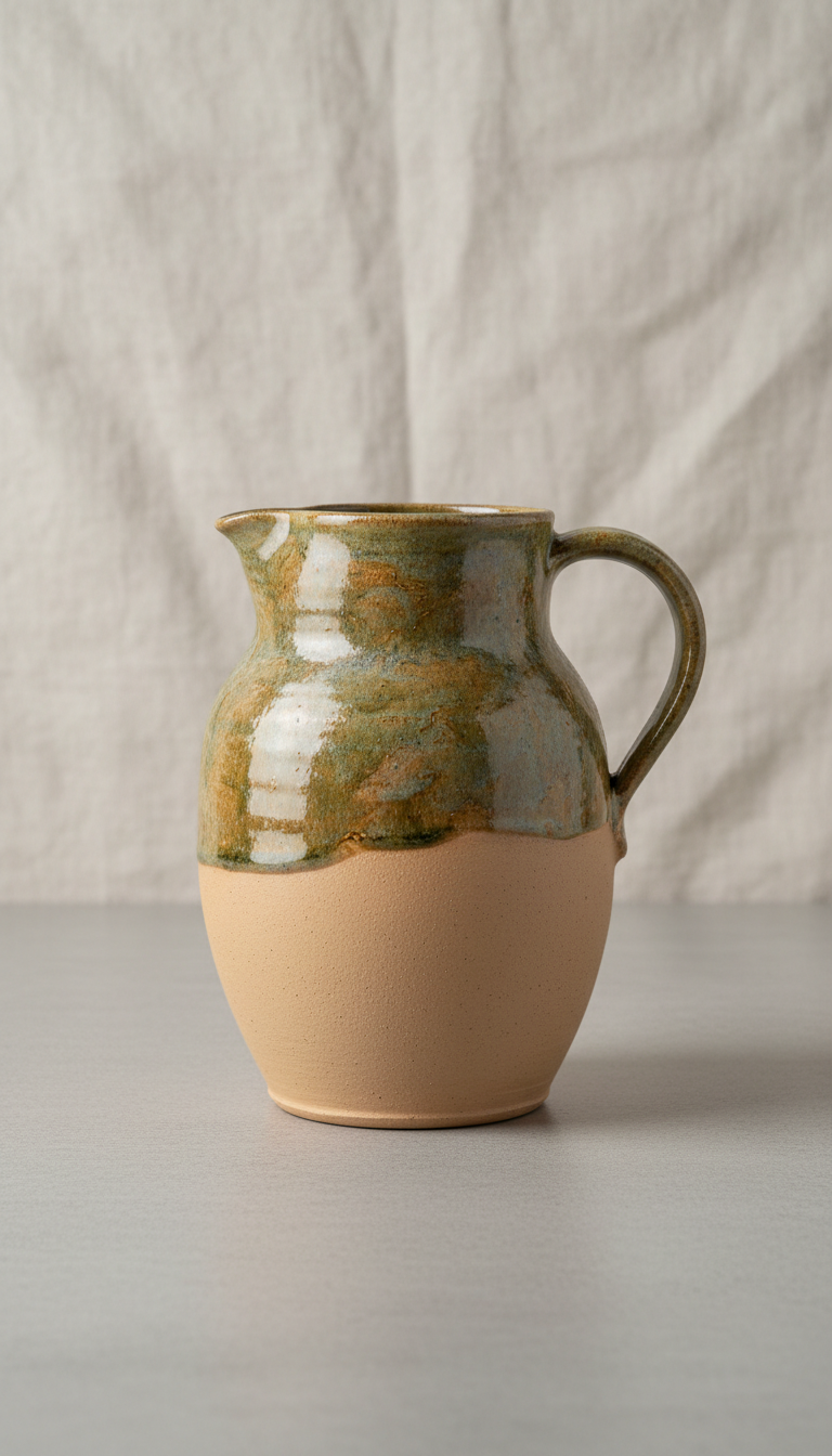 Jarra de terracota esmaltada a mano