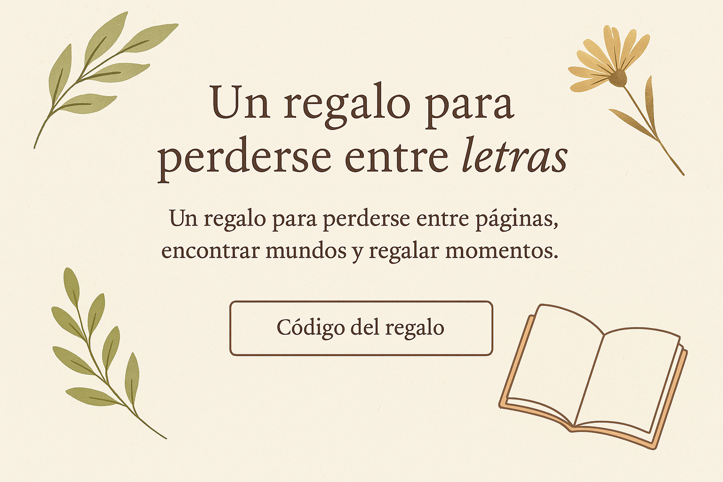 Tarjeta de Regalo – El Refugio de las Letras