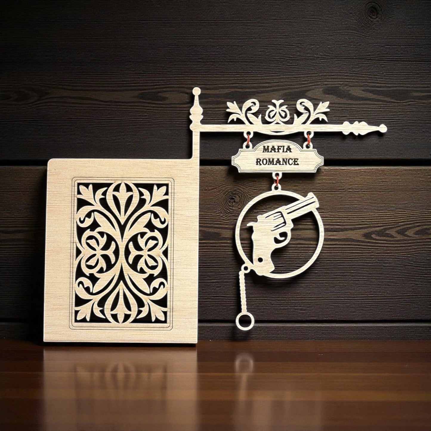 Separador de Libros de Madera Grabada – Géneros Literarios