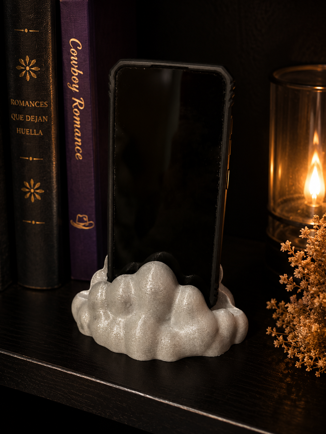 Estación de Carga “Nube Lectora” – Soporte para móvil y libro electrónico