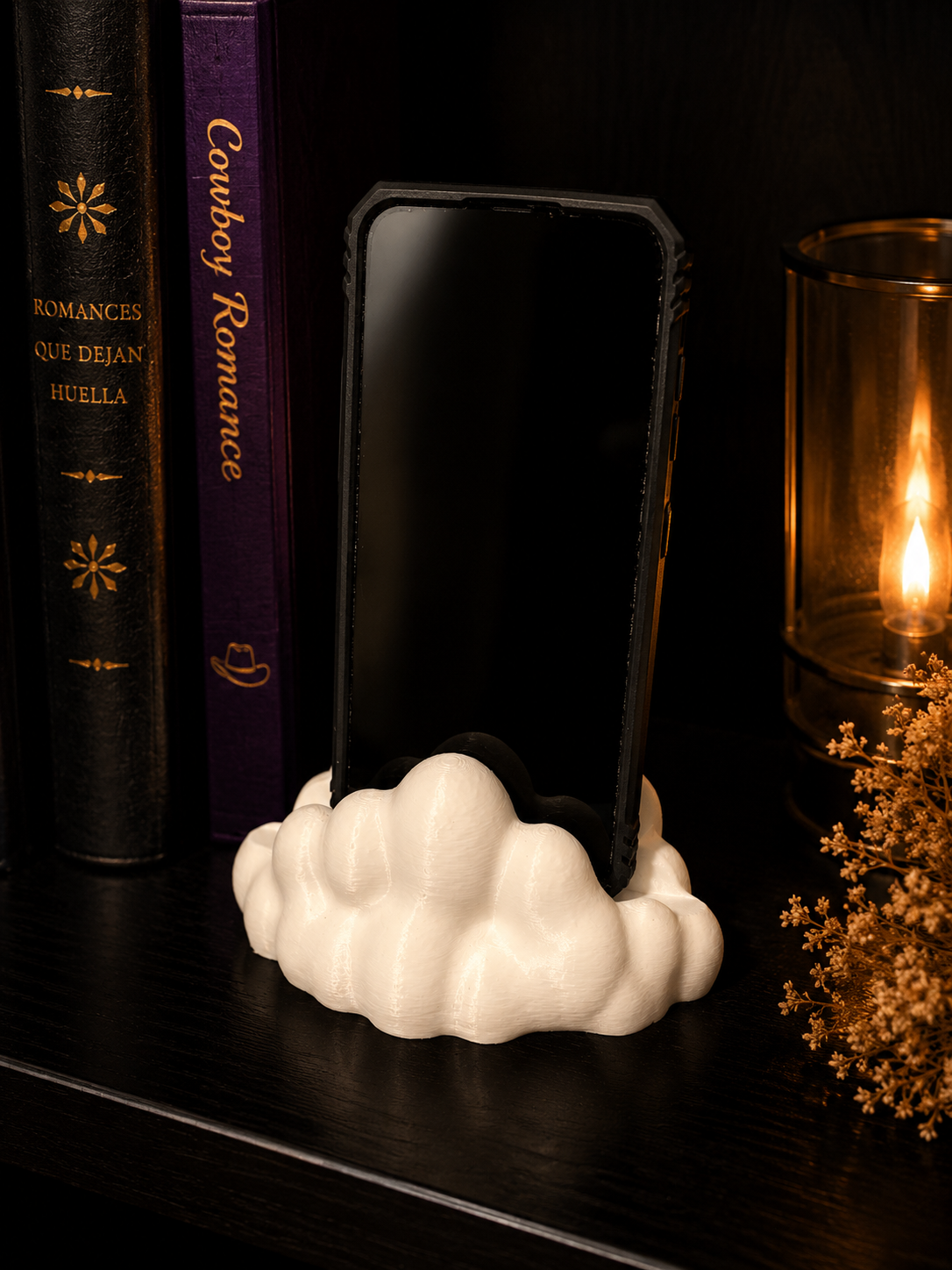 Estación de Carga “Nube Lectora” – Soporte para móvil y libro electrónico