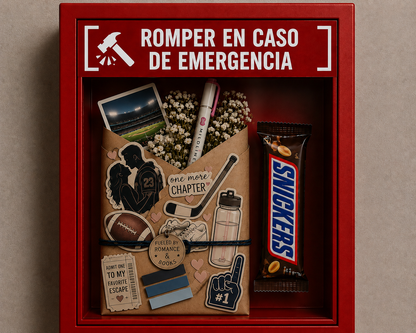 Caja “Romper en caso de emergencia literaria”