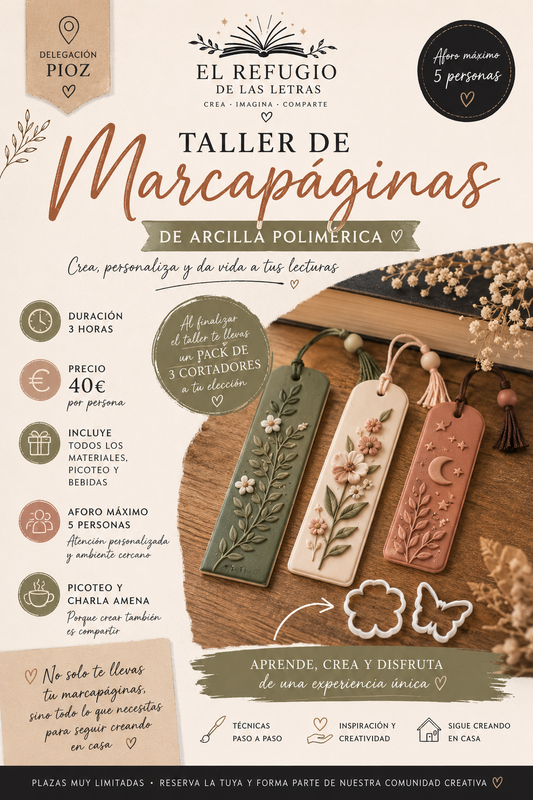 Taller marcapáginas arcilla polimerica