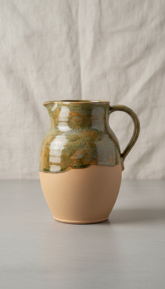Jarra de terracota esmaltada a mano
