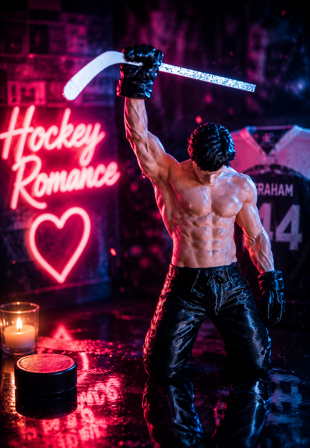 Figura Decorativa Inspirada en el Hockey Romance