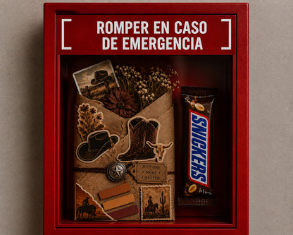 Caja “Romper en caso de emergencia literaria”