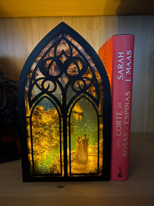 Ventana Nook Book con Luz — Refugio entre páginas