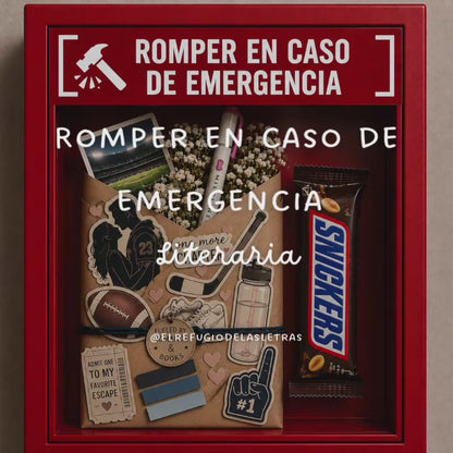 Caja “Romper en caso de emergencia literaria”